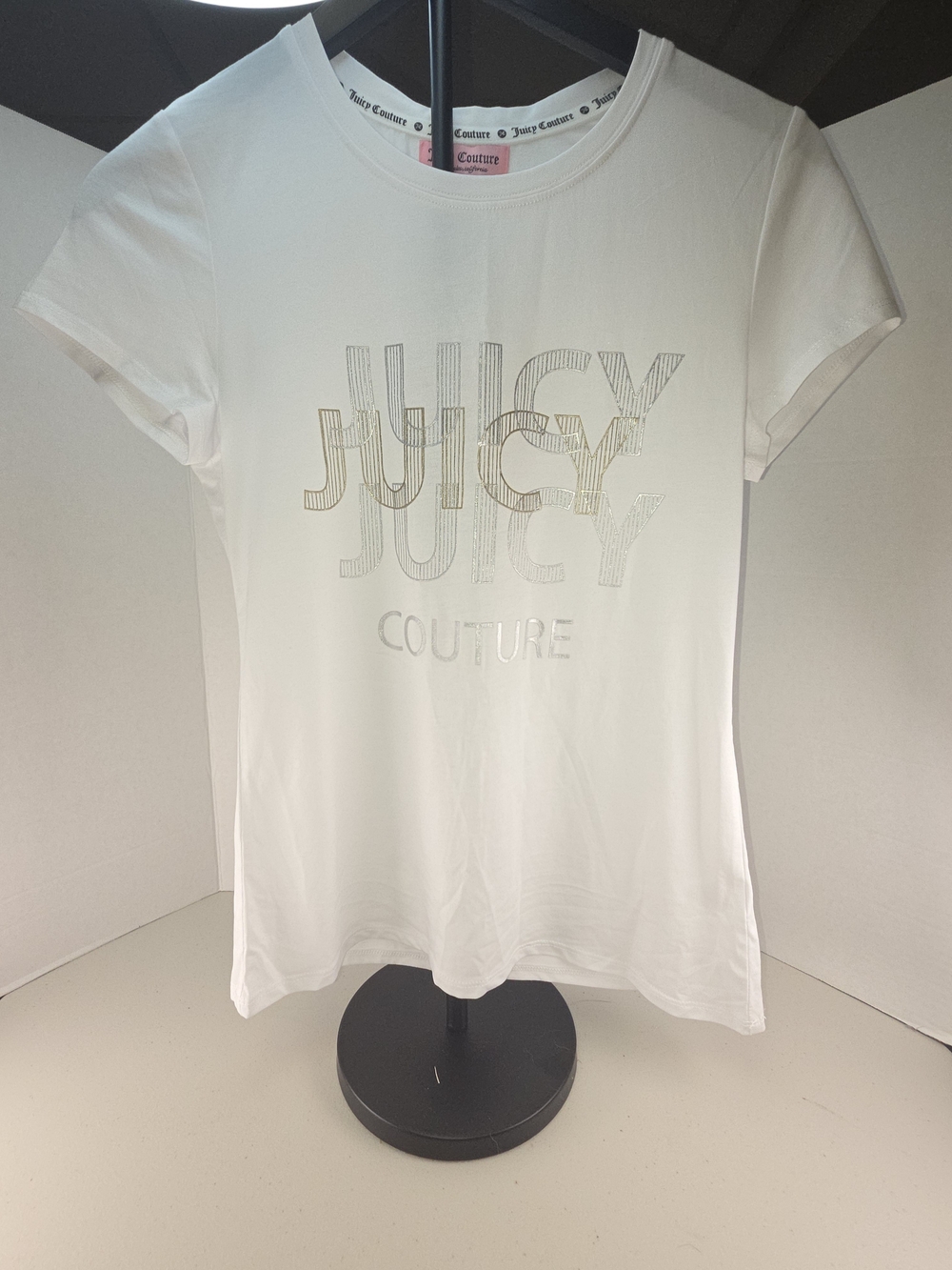 NWT Juicy Couture White Logo Tee Medium